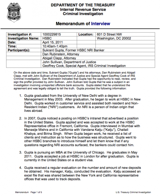 Memo of Interview Image